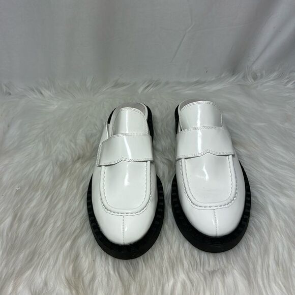 Jeffrey Campbell NWOT White Biblio Mules Sz 11 - Picture 3 of 7